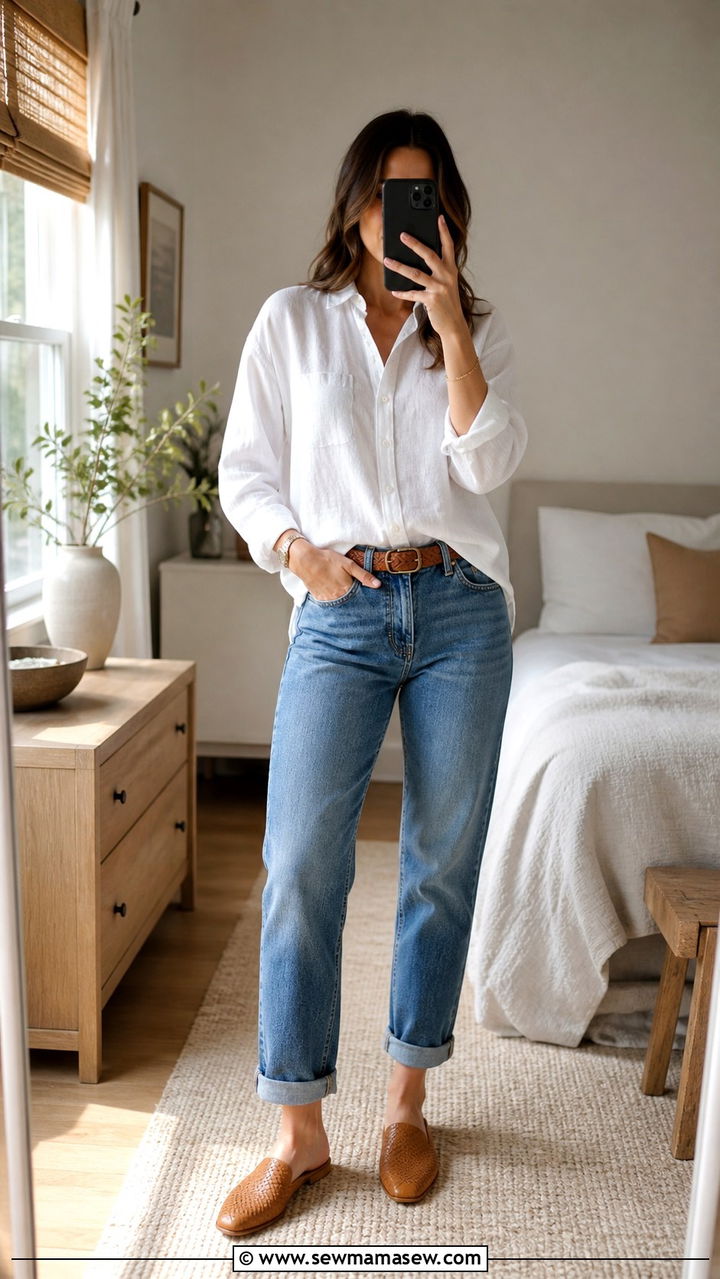 Mules with tailored trousers outfit - 40 Mules outfit ideas