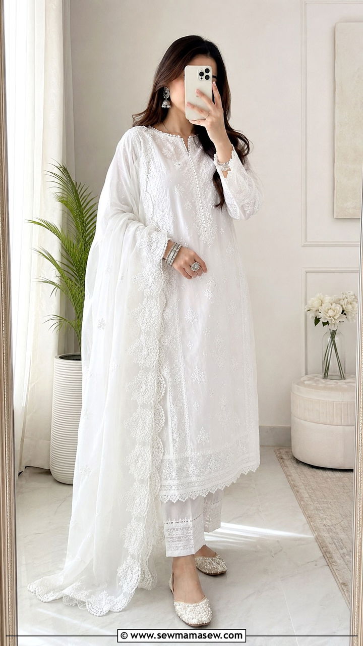 Multani Blue Hues Kurta with Culottes - 25 Multan outfit ideas