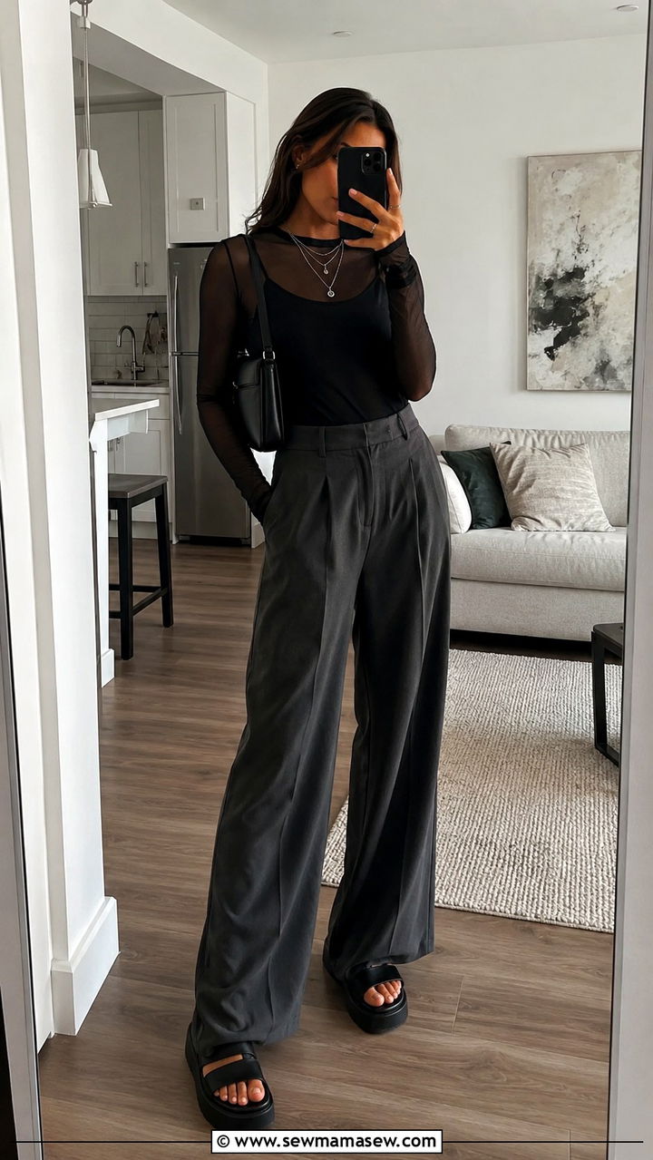 Mysterious Sheer Mesh Top Summer Outfit - 30 Mysterious summer outfit ideas