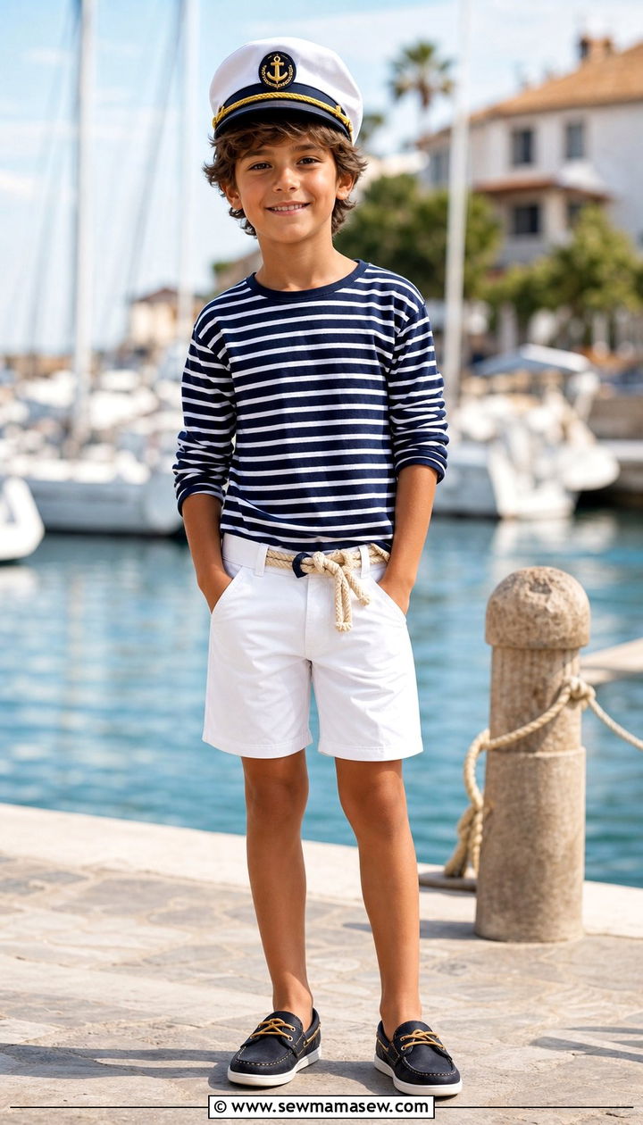 Nautical birthday outfit for a boy - 35 Birthday outfit ideas for kids