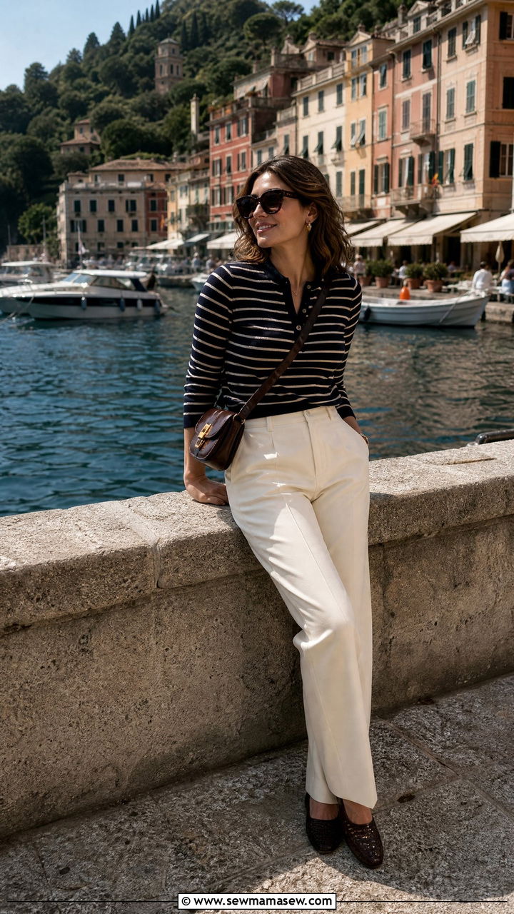 Navy And Cream Stripe Knit - 25 Italy outfits to copy