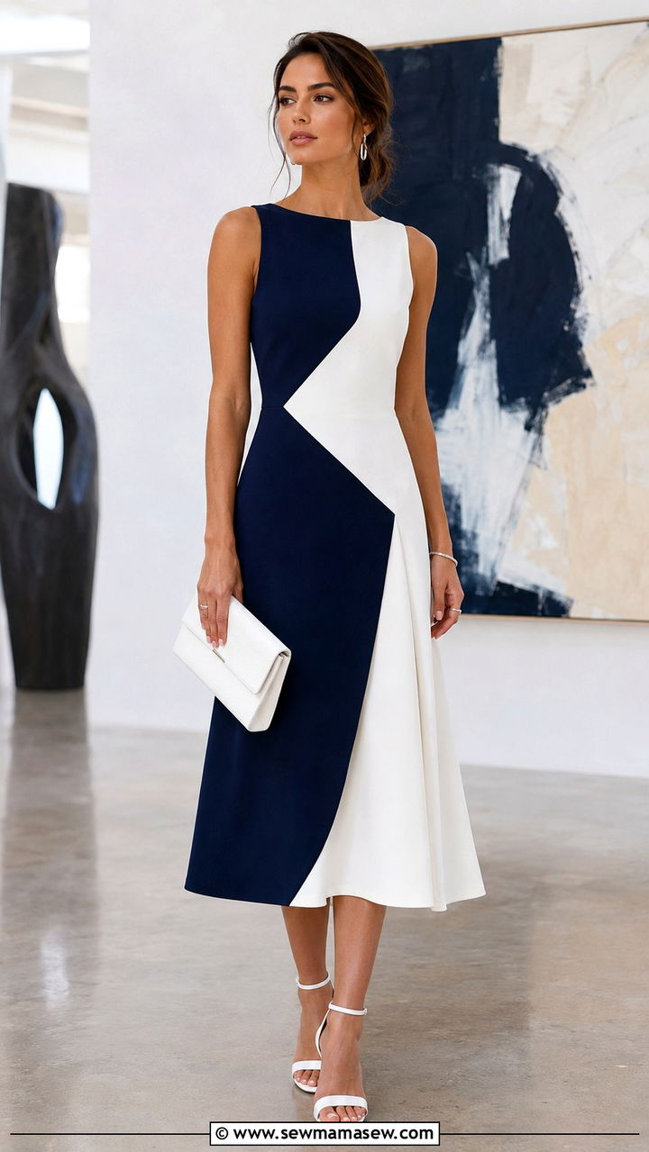 Navy And White Color Block Outfit - 30 Navy and white outfit ideas