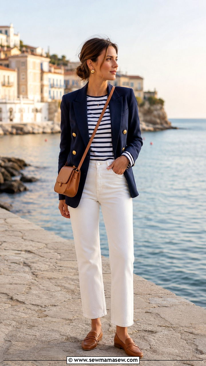 Navy Blazer With White Jeans Outfit - 25 2026 fashion trends women ideas