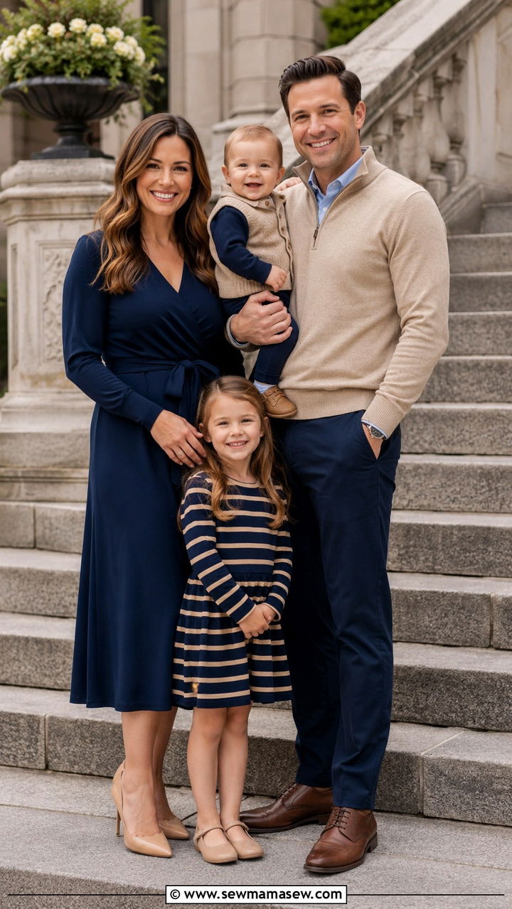 Navy Blue And Beige Family Photo Outfits - 20 Pinterest family photo outfits