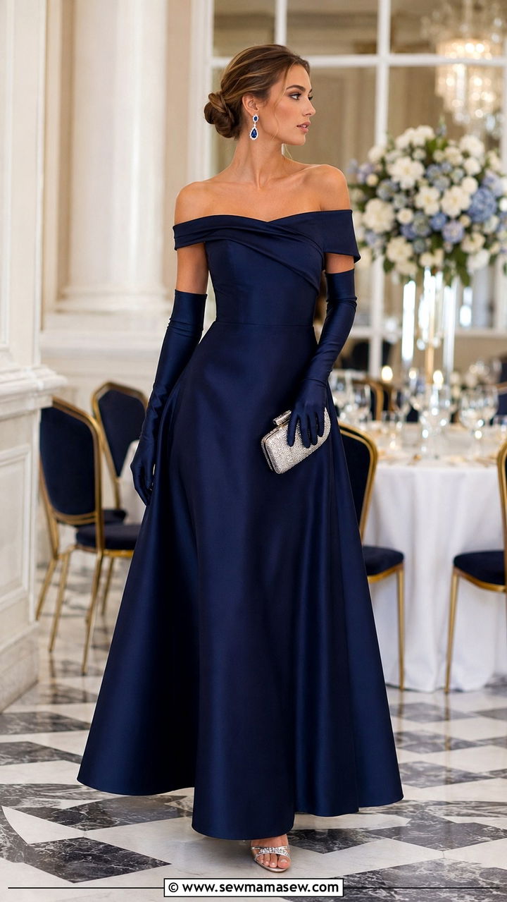 Navy Blue Evening Gown For White Tie - 25 White tie event outfit ideas