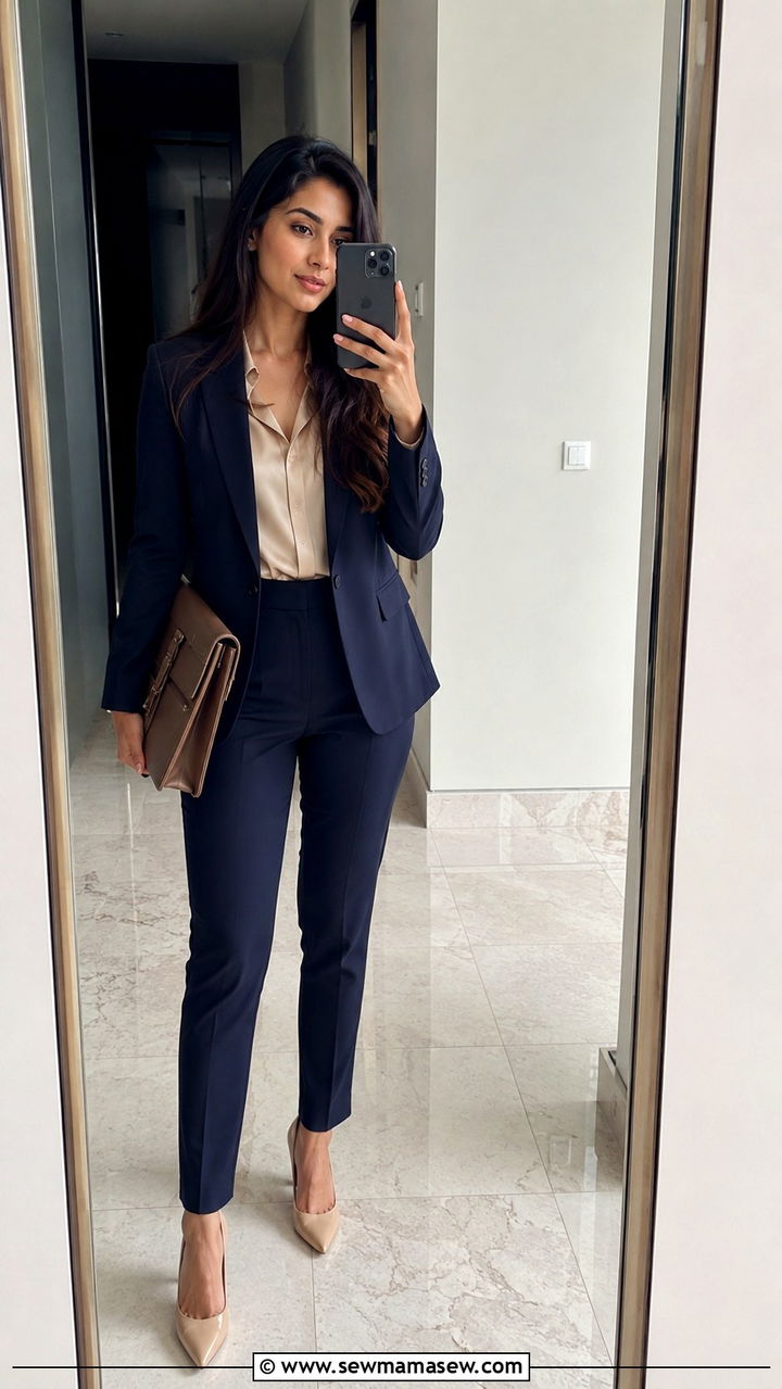 Navy Suit Law School Outfit - 30 Law student outfit ideas
