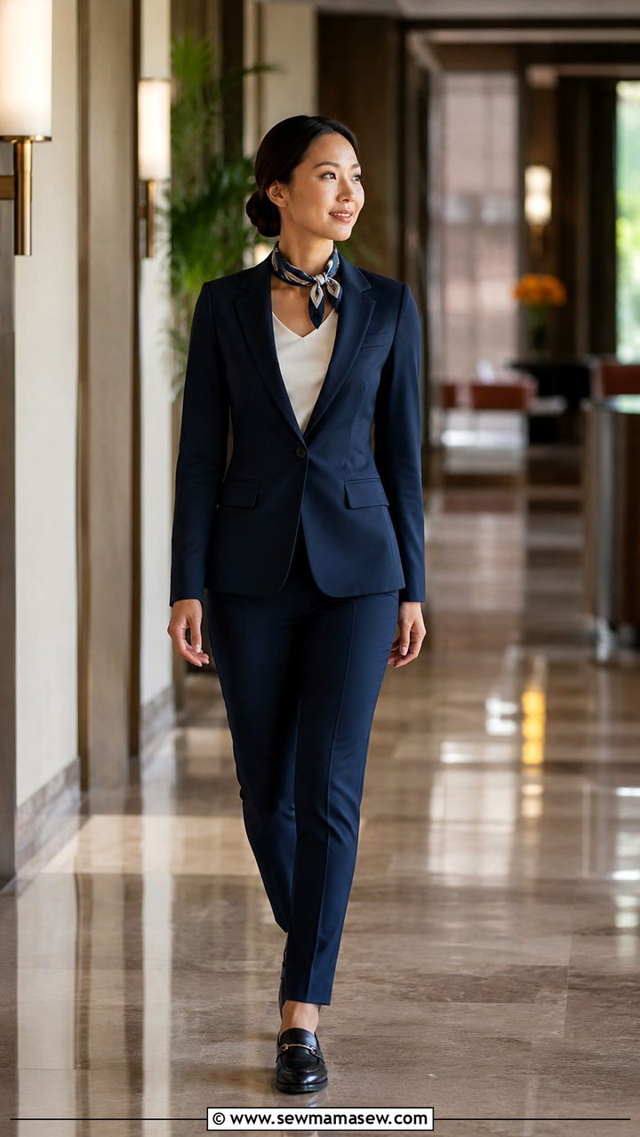 Navy Tailored Suit Hospitality Work Outfit - 20 Hospitality work outfit ideas