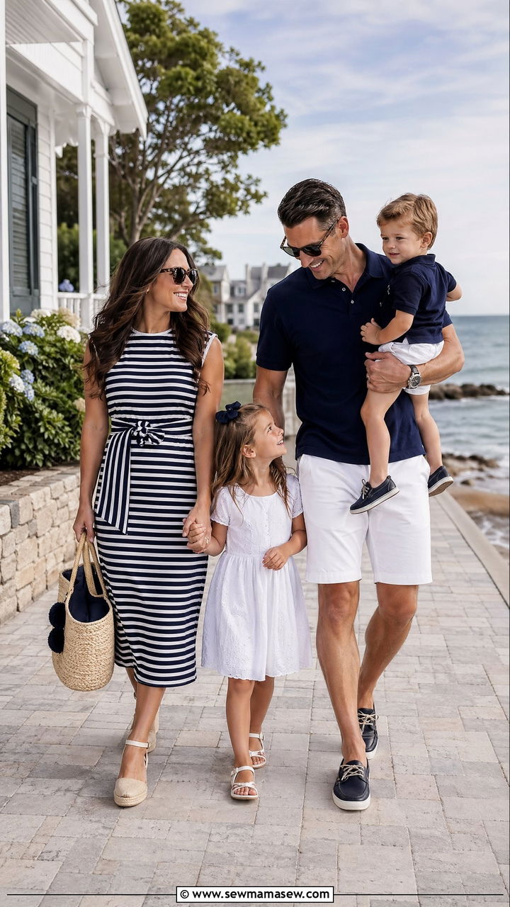 Navy and White Family Photo Outfits - 35 family photo outfits