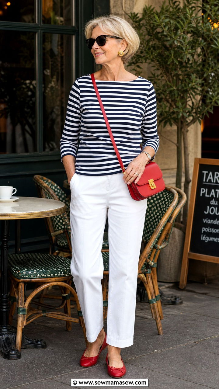 Navy and White Striped Summer Outfit Women Over 60 - 40 Summer outfit ideas for women over 60 2026
