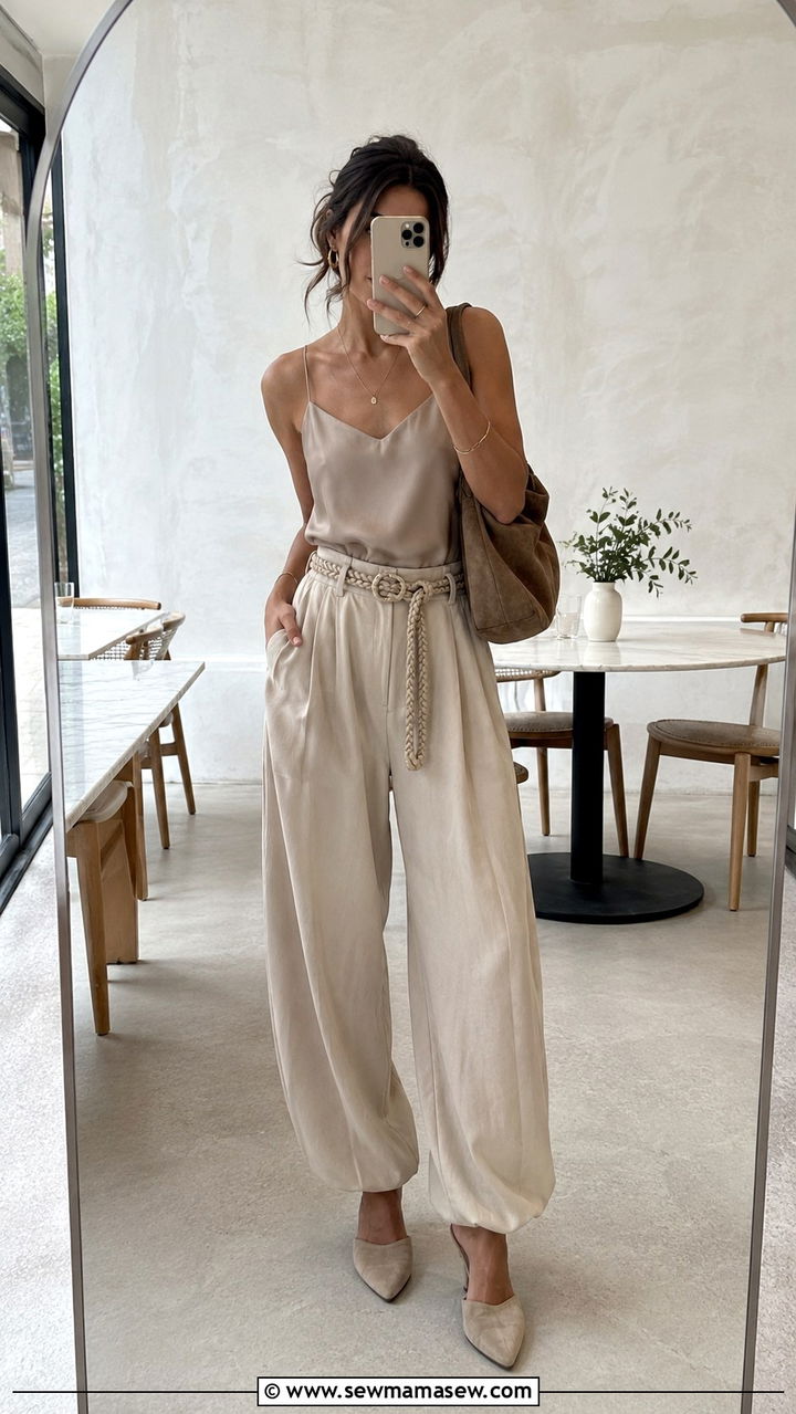 Neutral Balloon Pants Outfit - 20 balloon pants outfits 2026