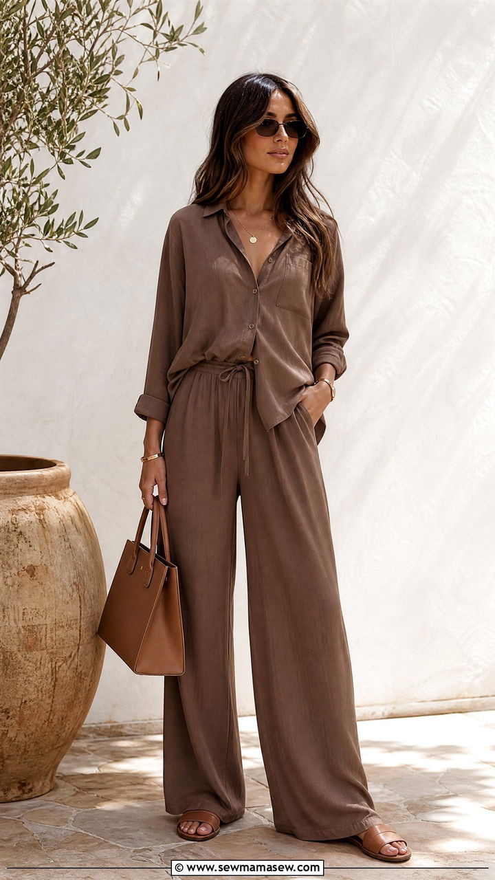 Neutral Coord Set - 30 Summer capsule wardrobe modest
