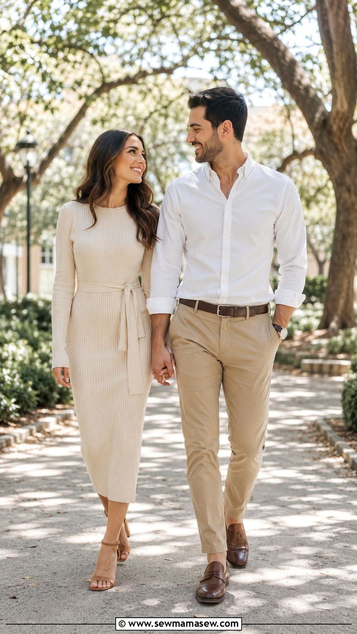 Neutral Tone Couple Outfits Anniversary - 20 First anniversary photo outfit ideas