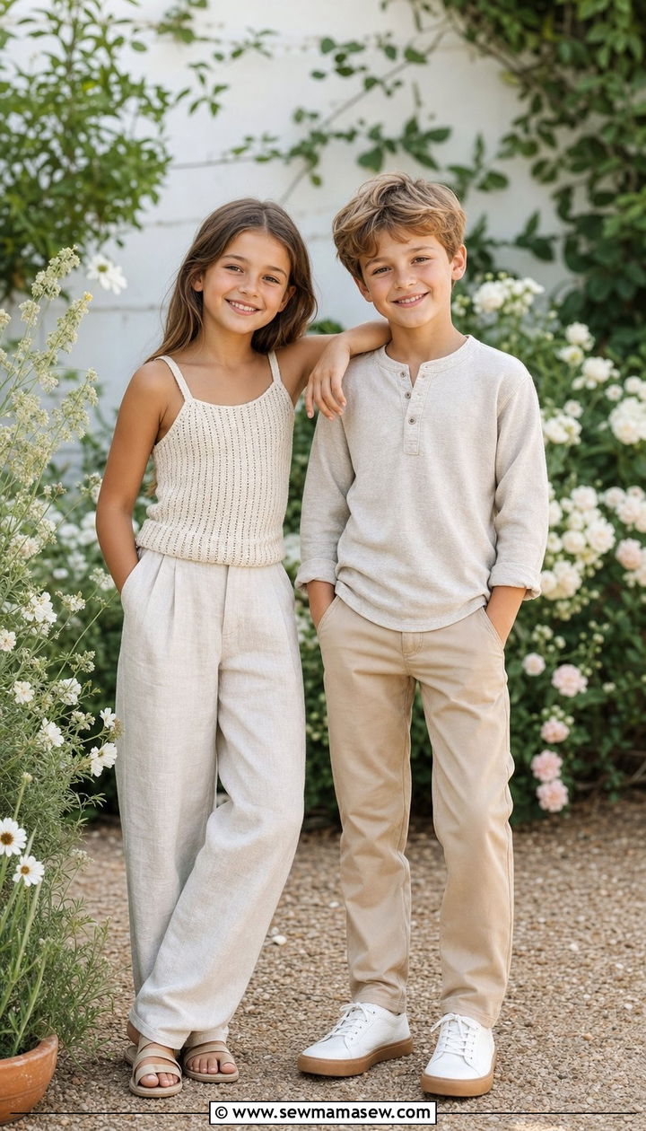 Neutral Tone Sibling Outfits For Spring Photos - 25 Spring sibling outfit ideas