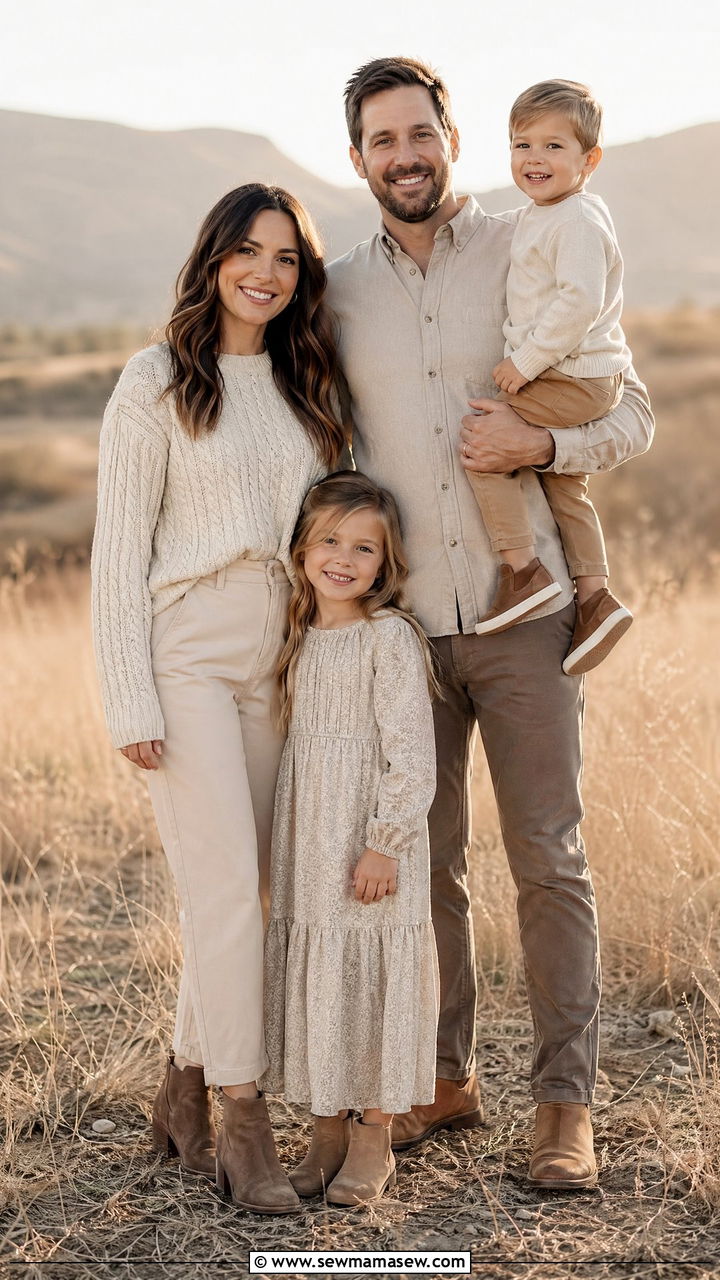 Neutral Tones Family Photo Outfits - 35 family photo outfits