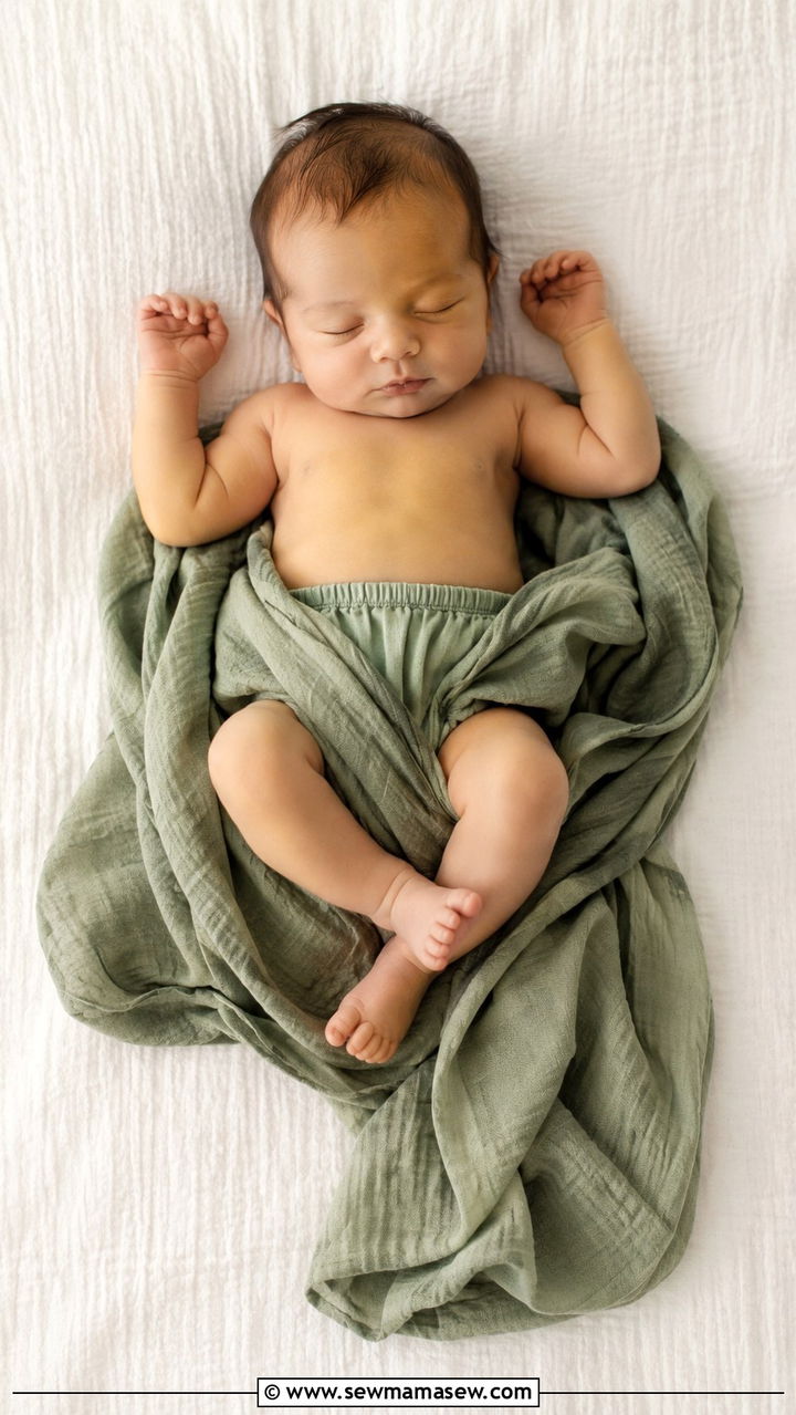 Neutral swaddle wrap newborn photo styling - 25 Newborn photoshoot outfit ideas