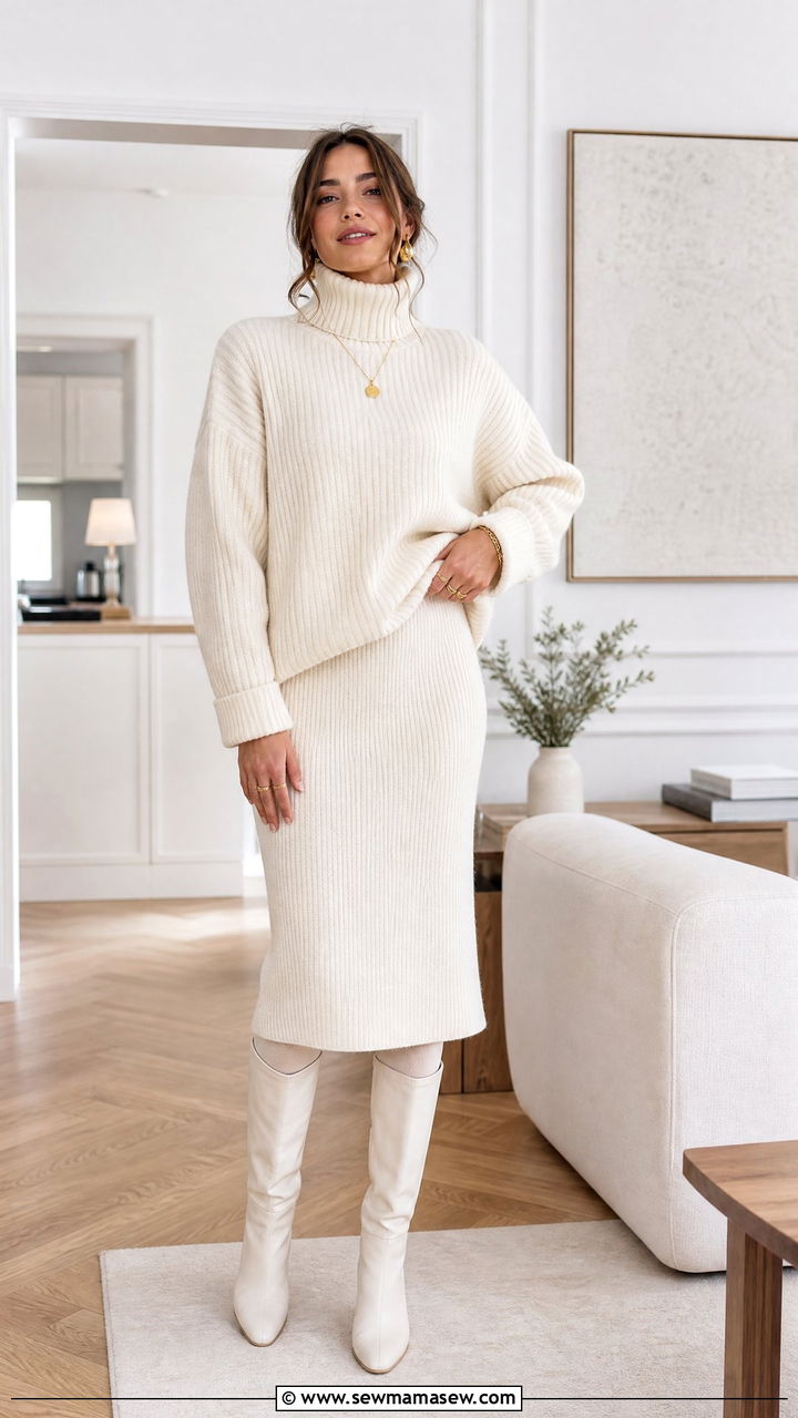 Nude Sweater Set Outfit - 40 Nude outfit ideas