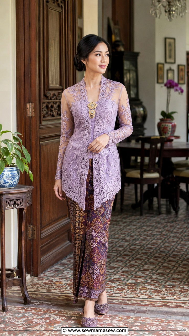 Nyonya Kebaya with Batik Sarong - 30 Lunar new year outfit ideas