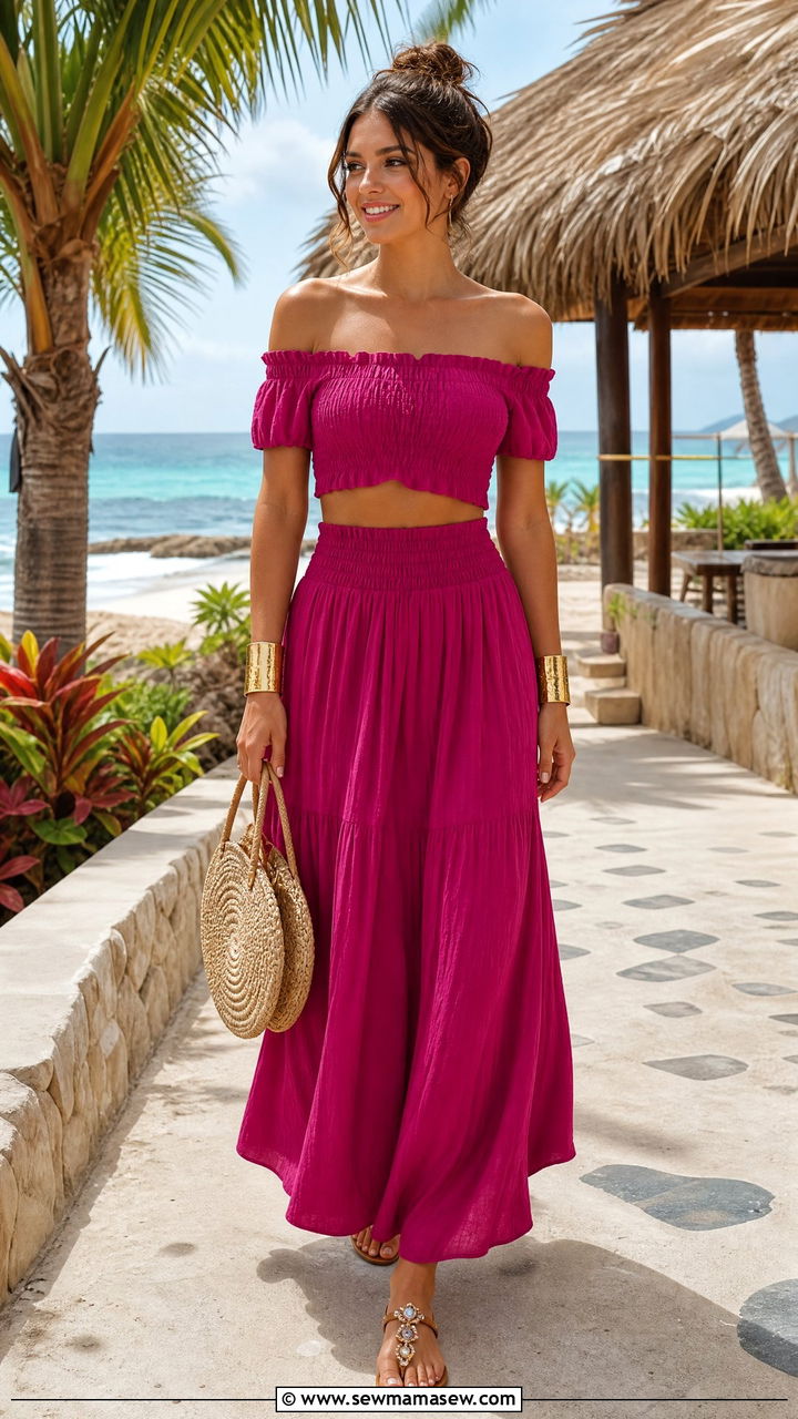 Off Shoulder Matching Set Outfit - 35 matching set outfits inspo