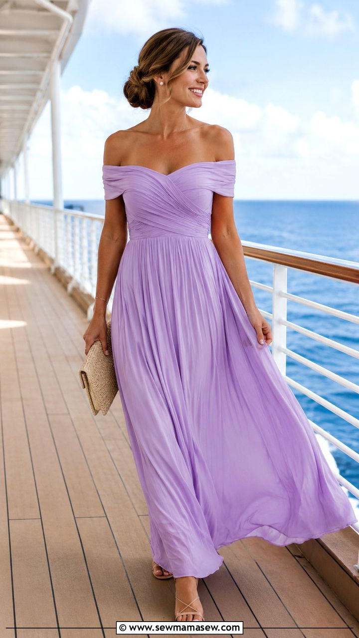 Off Shoulder Maxi Dress Disney Formal Night - 30 Disney cruise formal night outfit