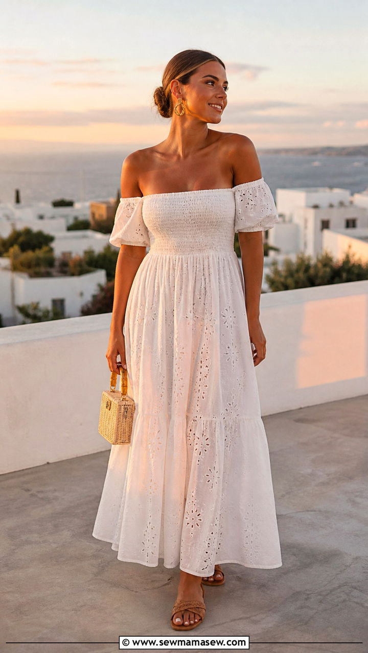 Off Shoulder Maxi Dress Outfit - 20 Maxi dress summer 2026 outfit ideas