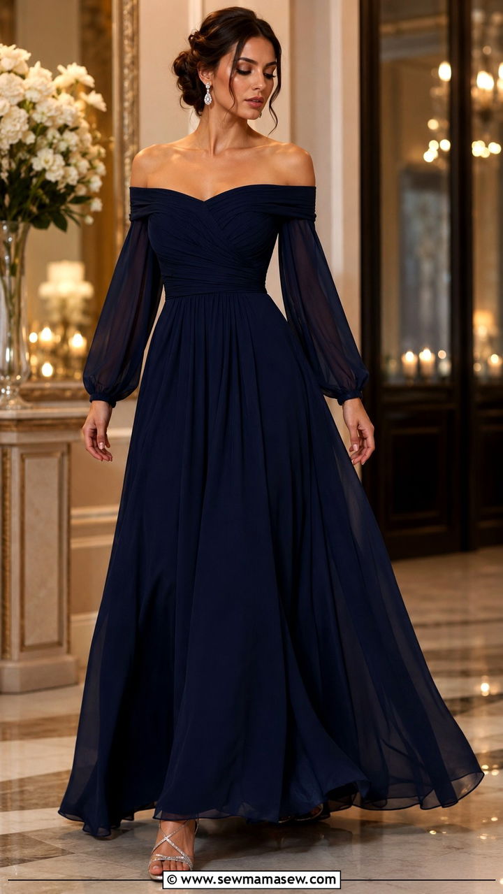 Off Shoulder Modest Bridesmaid Dress - 25 Modest outfit ideas for bridesmaid