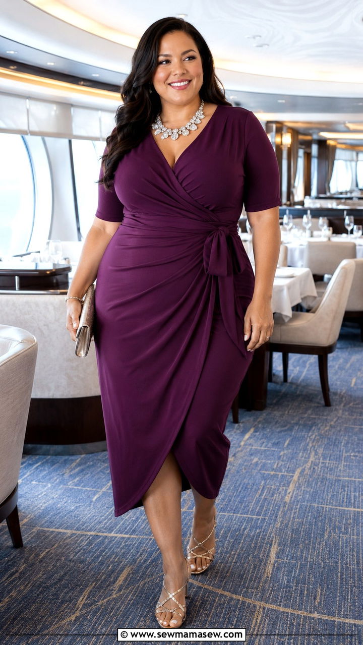 Offshoulder romper with slide sandals - 30 Travel outfits for plus size