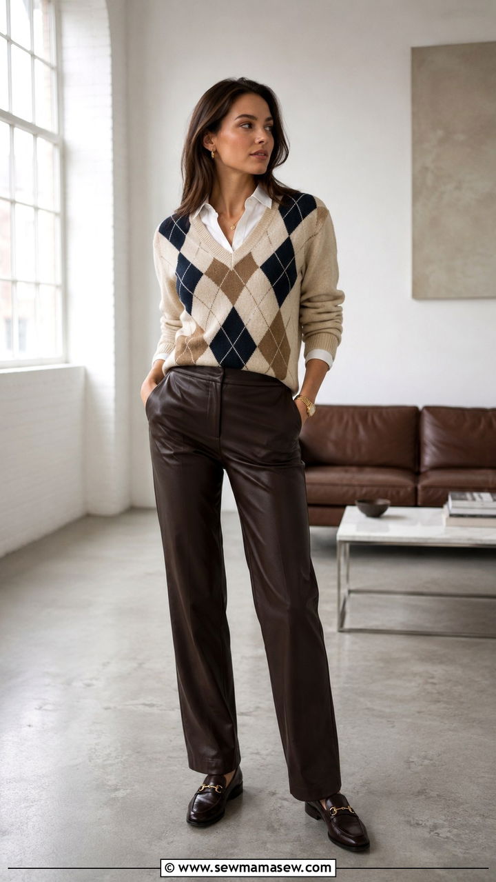 Old Money Spring Argyle Sweater Outfit 2026 - 30 Spring old money outfits 2026