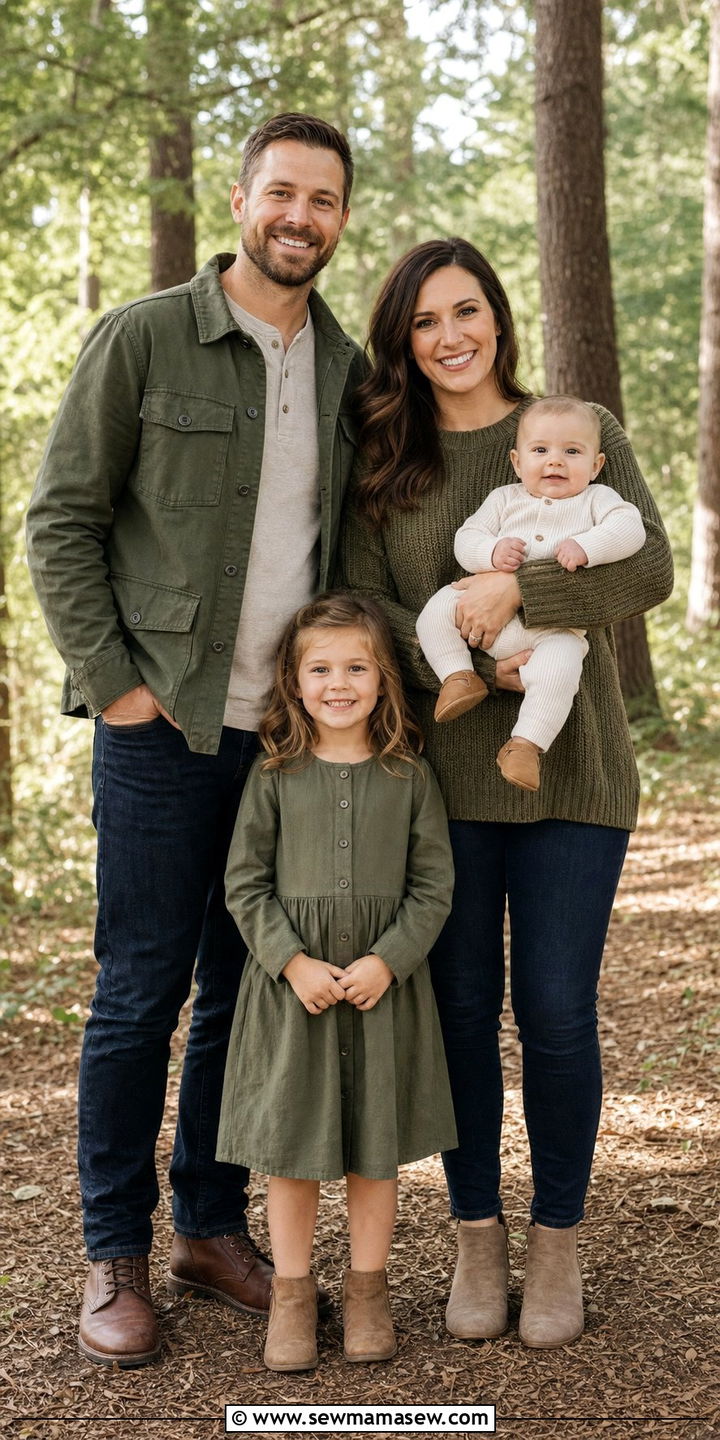 Olive Green Family Photo Outfits - 25 family photo outfits Pinterest
