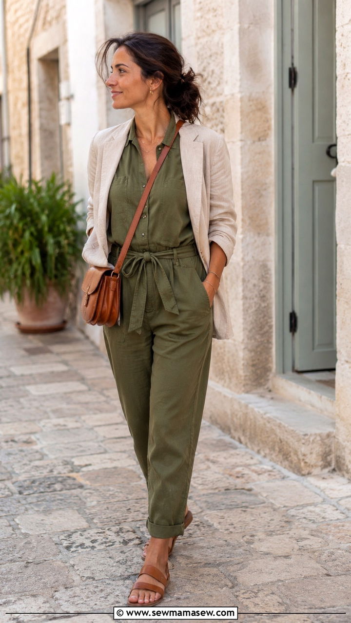 Olive green summer outfit - 20 Summer 2026 color trends