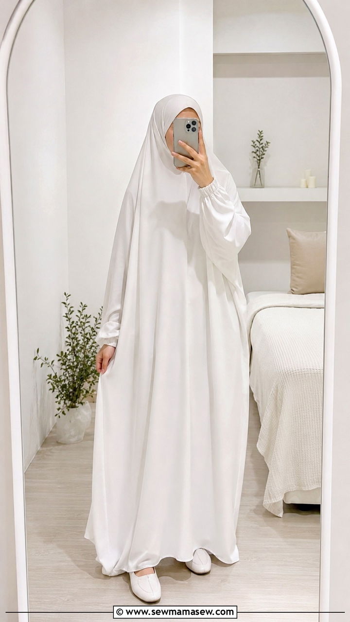One Piece Prayer Jilbab With Attached Hijab - 20 Modest outfit ideas for Hajj
