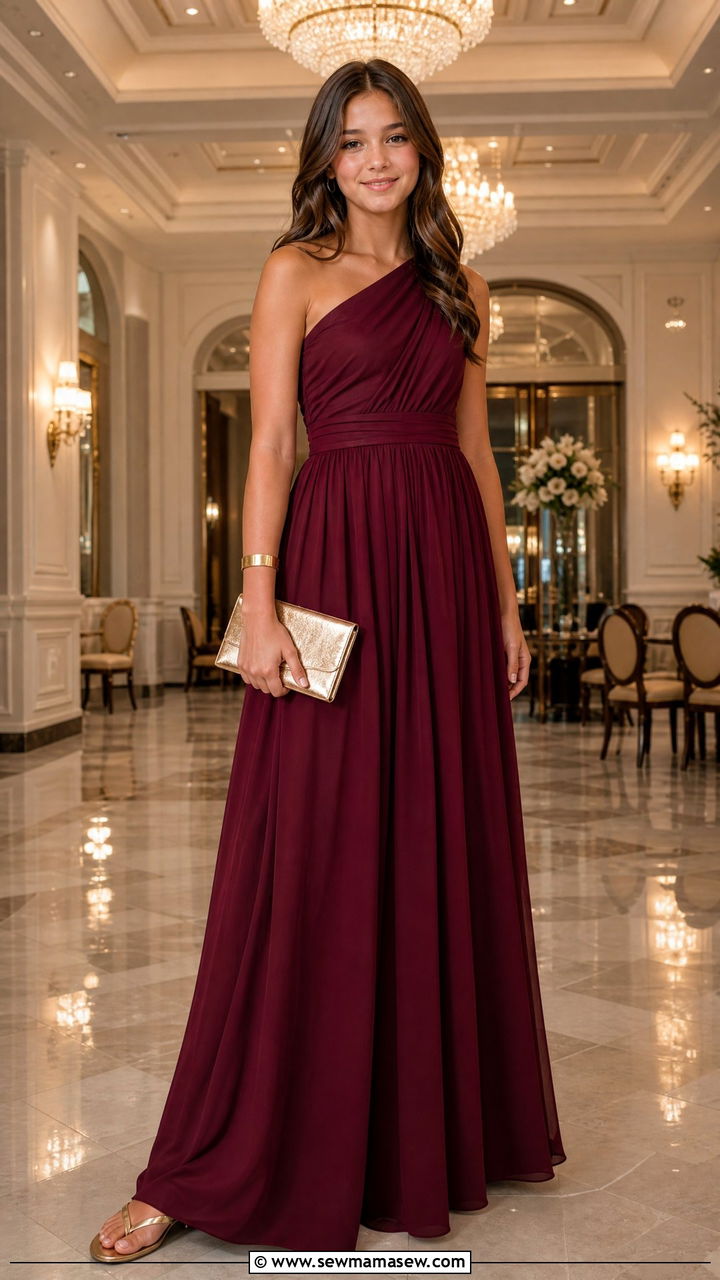 One Shoulder Maxi Dress For Teen Wedding Guest - 25 Wedding guest outfit ideas for teen