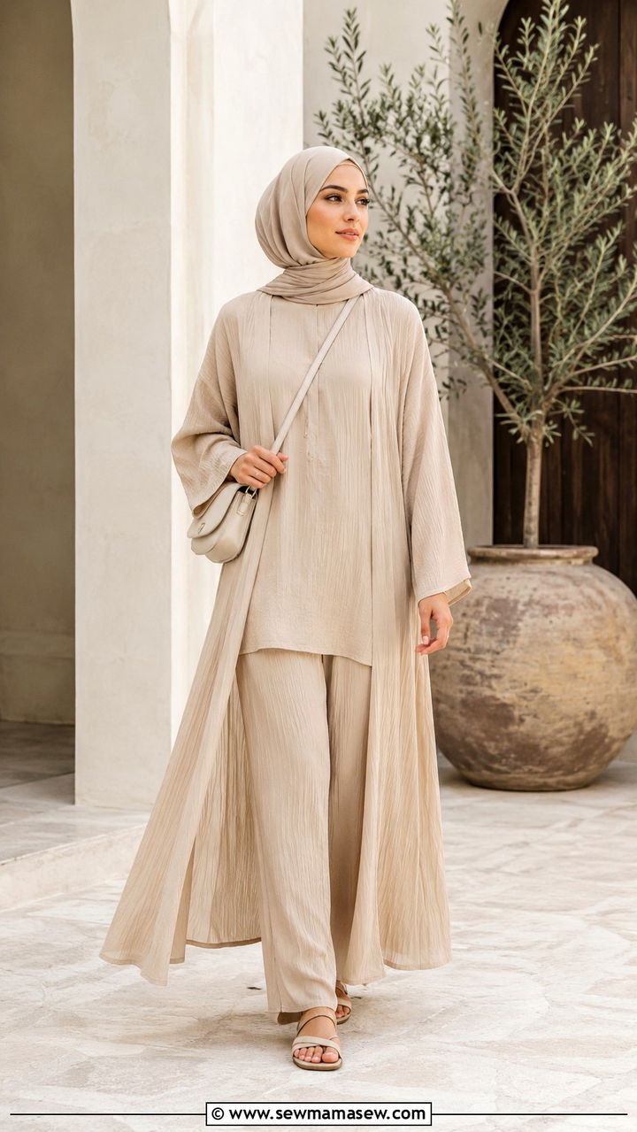Open Abaya Summer Outfit - 30 Modest summer outfits