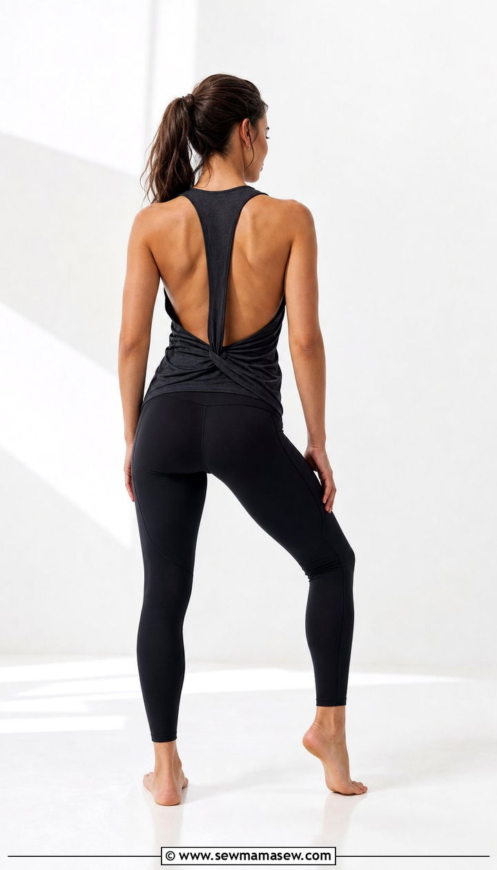 Open back tank and compression leggings Solidcore - 25 Solidcore outfit ideas