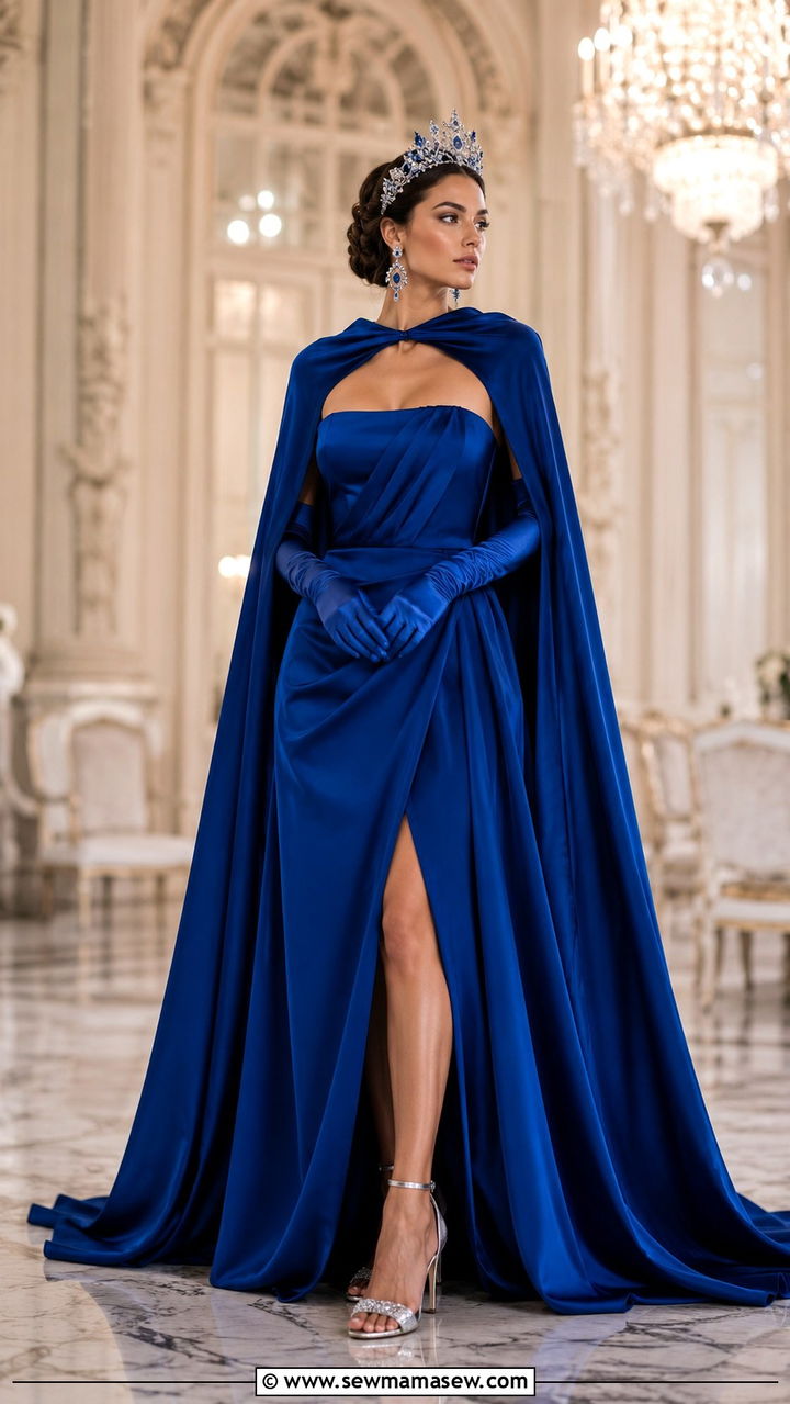 Opera aesthetic cape dress with crystal headpiece - 25 Pinterest outfits 2026