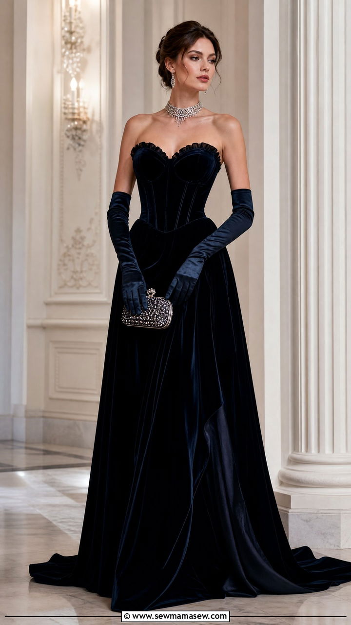 Opera aesthetic corset gown with gloves - 25 Pinterest outfits 2026