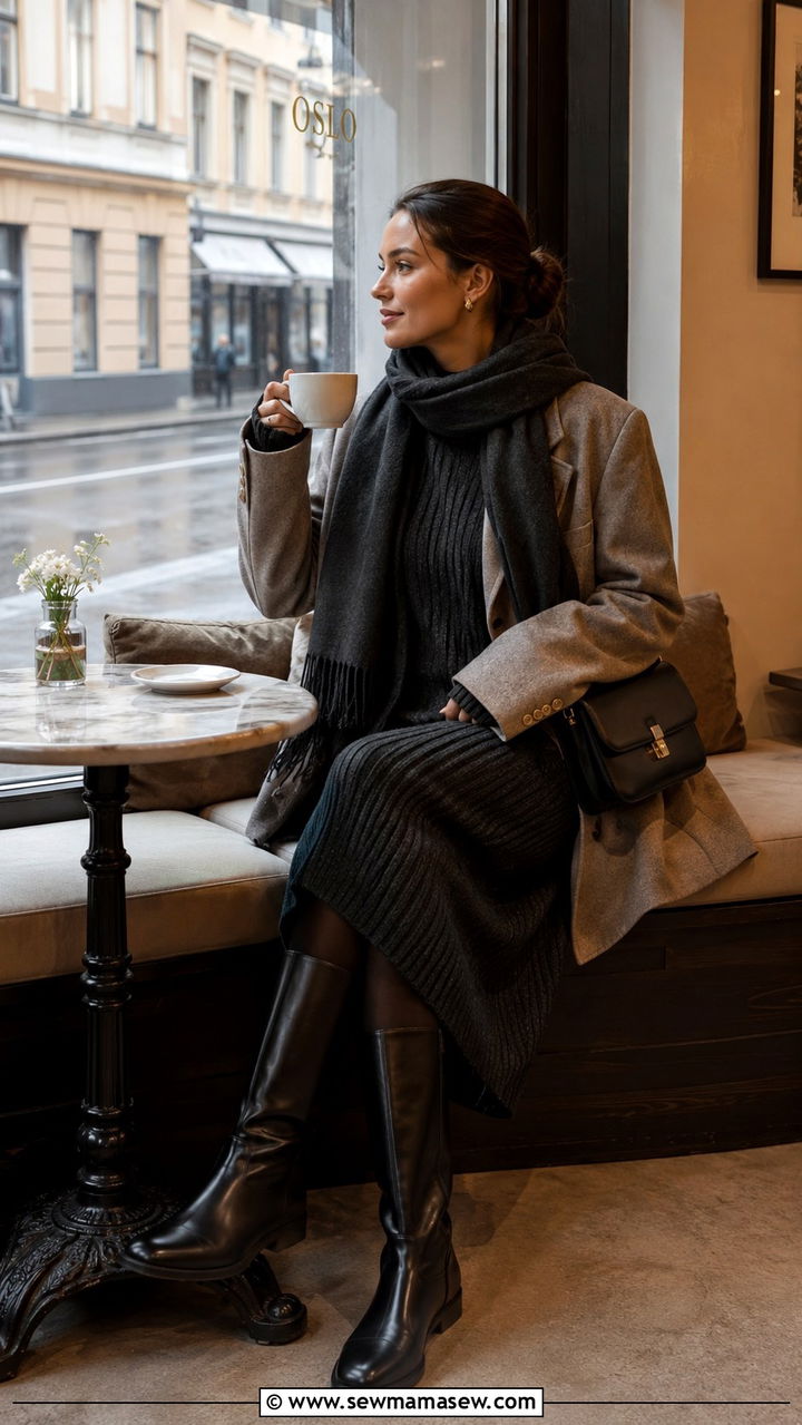 Oslo knit dress outfit - 25 Oslo outfit ideas