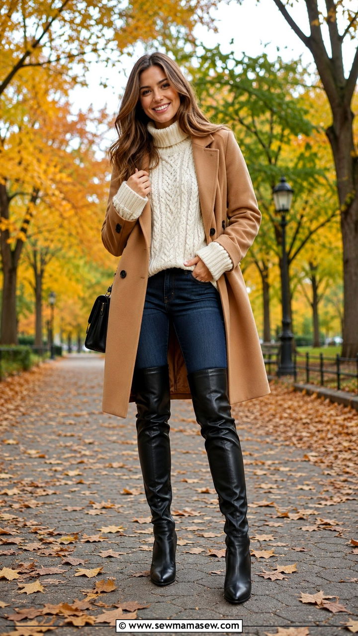 Over the Knee Boots with Skinny Jeans - 30 How to style over the knee boots