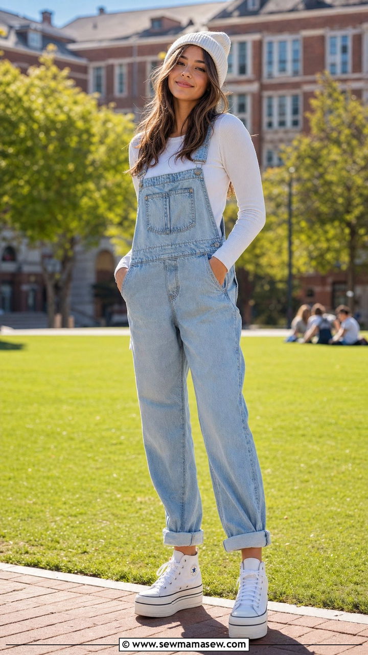 Overalls Outfit College Casual - 35 casual college outfits