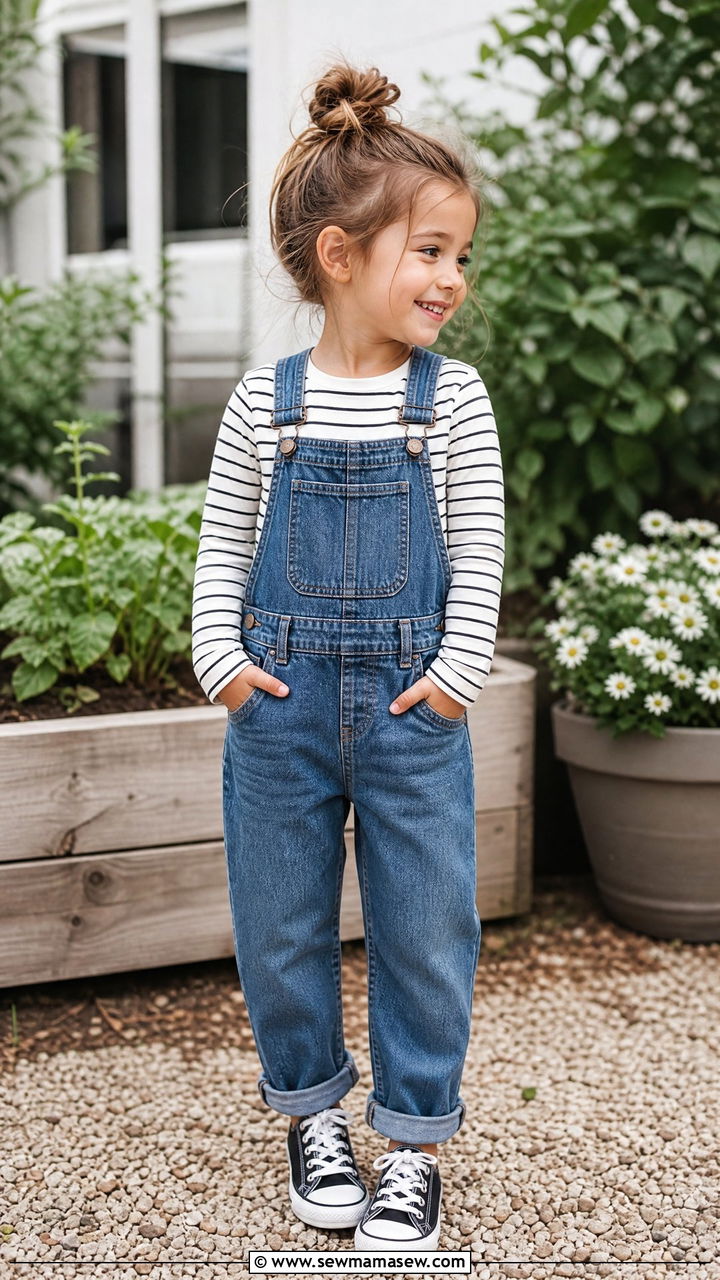 Overalls and T Shirt Kindergarten Outfit - 25 Kindergarten outfit ideas