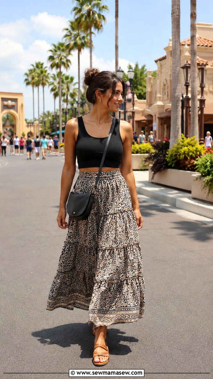 Oversized Band Tee with Biker Shorts and Dad Sneakers - 30 Universal Studios Hollywood outfit ideas