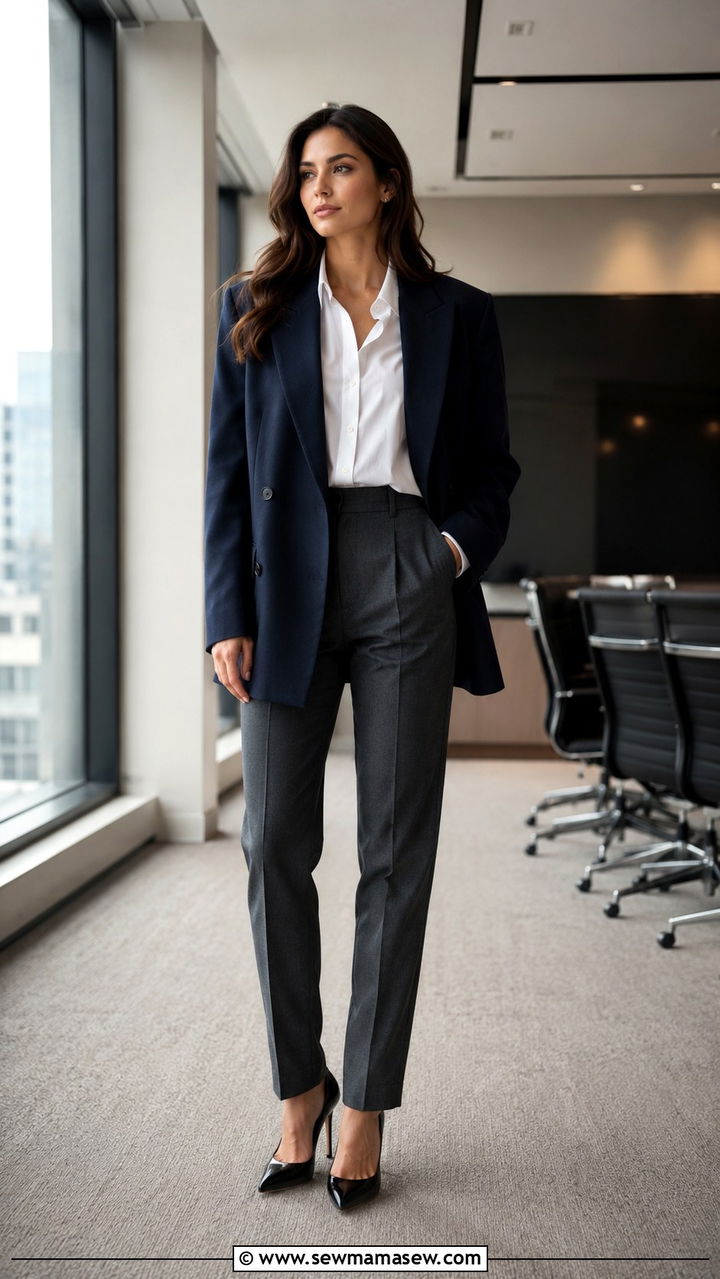 Oversized Blazer With A White Button Down Shirt - 30 How to style an oversized blazer