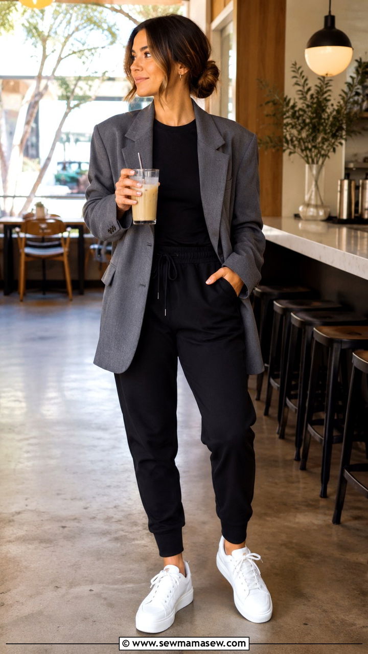 Oversized Blazer With Joggers - 30 How to style an oversized blazer