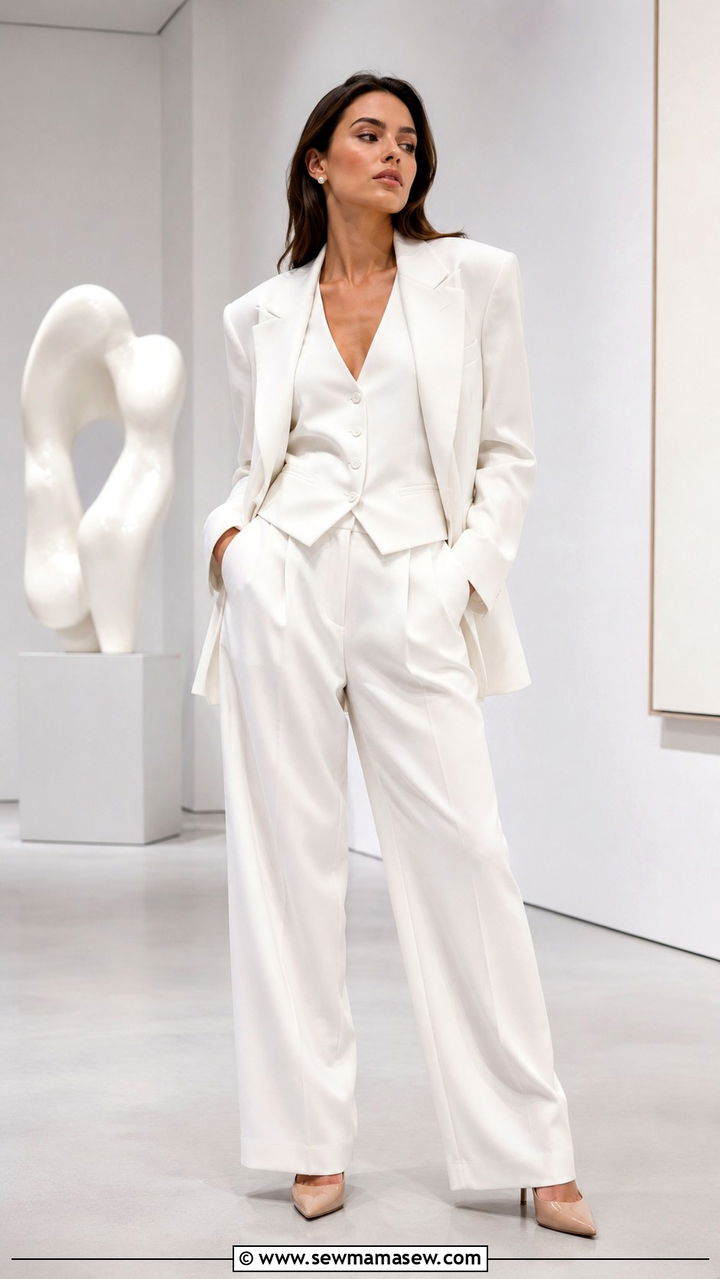 Oversized Blazer With Vest And Trousers - 30 Oversized blazer outfit ideas for work