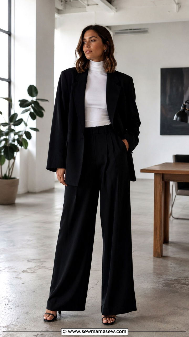 Oversized Blazer With Wide Leg Trousers - 30 How to style an oversized blazer