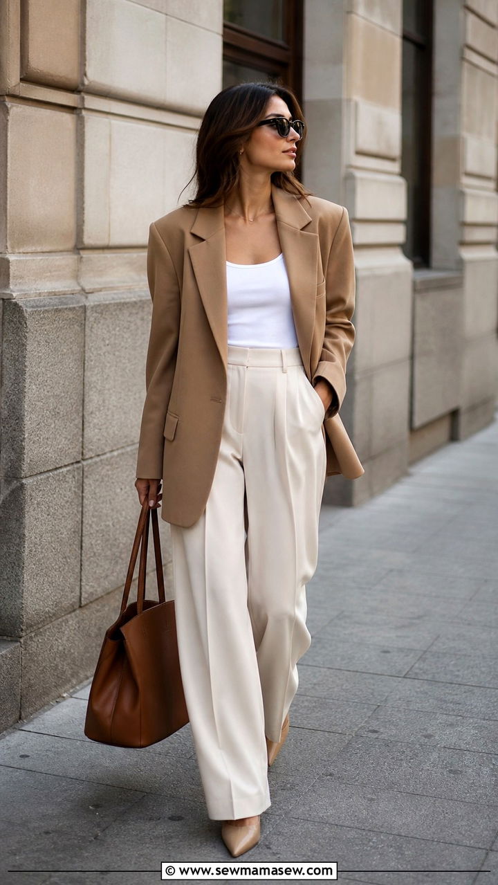 Oversized Blazer With Wide Leg Trousers - 20 fashion inspo outfits to copy
