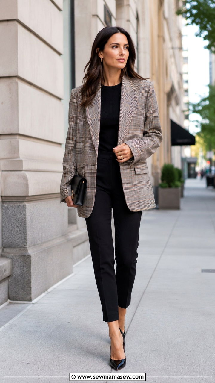 Oversized Blazer and Slim Trousers MBA Look - 30 MBA student outfit ideas