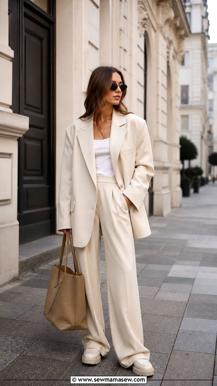Oversized Blazer and Trousers Outfit - 20 2026 fashion trends women to copy