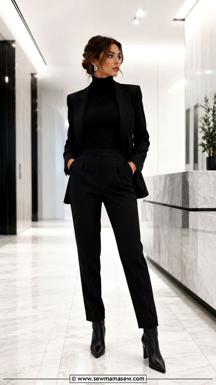 Oversized Blazer with Wide Leg Trousers - 25 Monday work outfit ideas