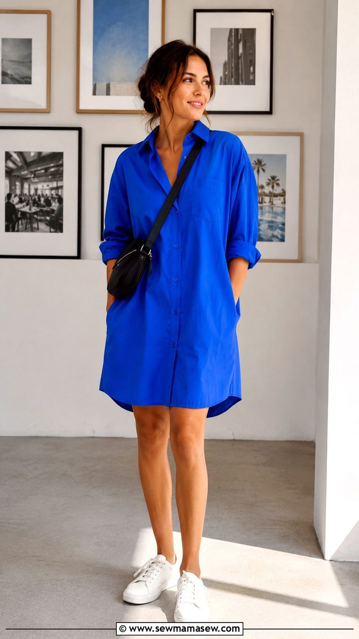 Oversized Button Down Shirt Dress Summer Outfit 2026 - 20 summer outfits 2026 women Pinterest