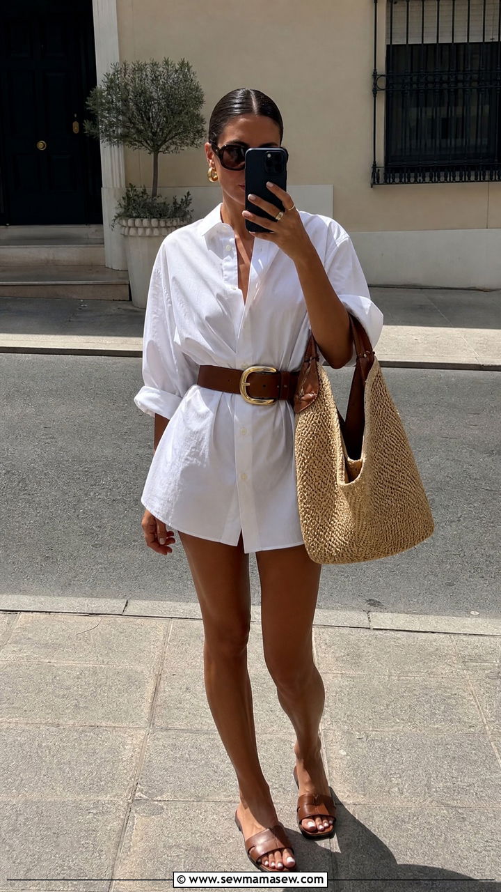 Oversized Button Down Shirt as a Dress - 35 How to style a button down shirt